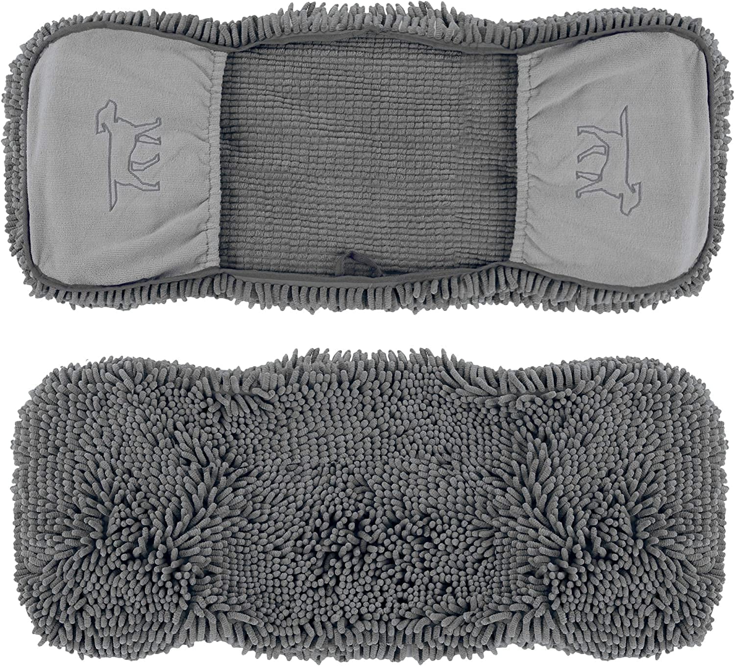 Ultra Absorbent Microfiber Dog Bath Towel - Extra Large 35x15 with Comfortable Hand Pockets for Indoor and Outdoor Use - Durable and Machine Washable