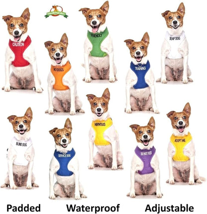 Premium Waterproof Reflective Fleece-Lined Dog Coat for Deaf Dogs - Available in Sizes S to XL, Prevents Accidents by Alerting Others (M-L Back Length 17" / 43 cm)